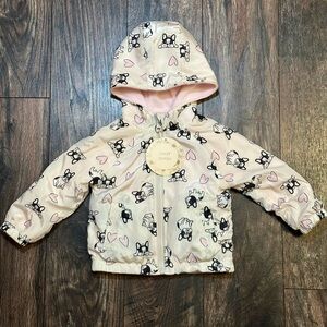 Sweet Stories girls hooded long sleeve coat size 6 mos. BNWT